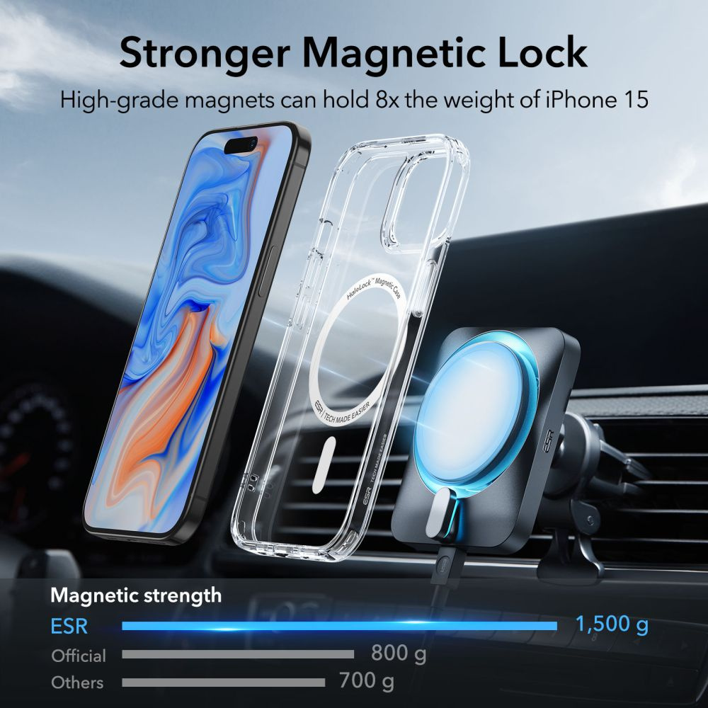 ESR Classic Hybrid HaloLock Magsafe Apple iPhone 15 Clear