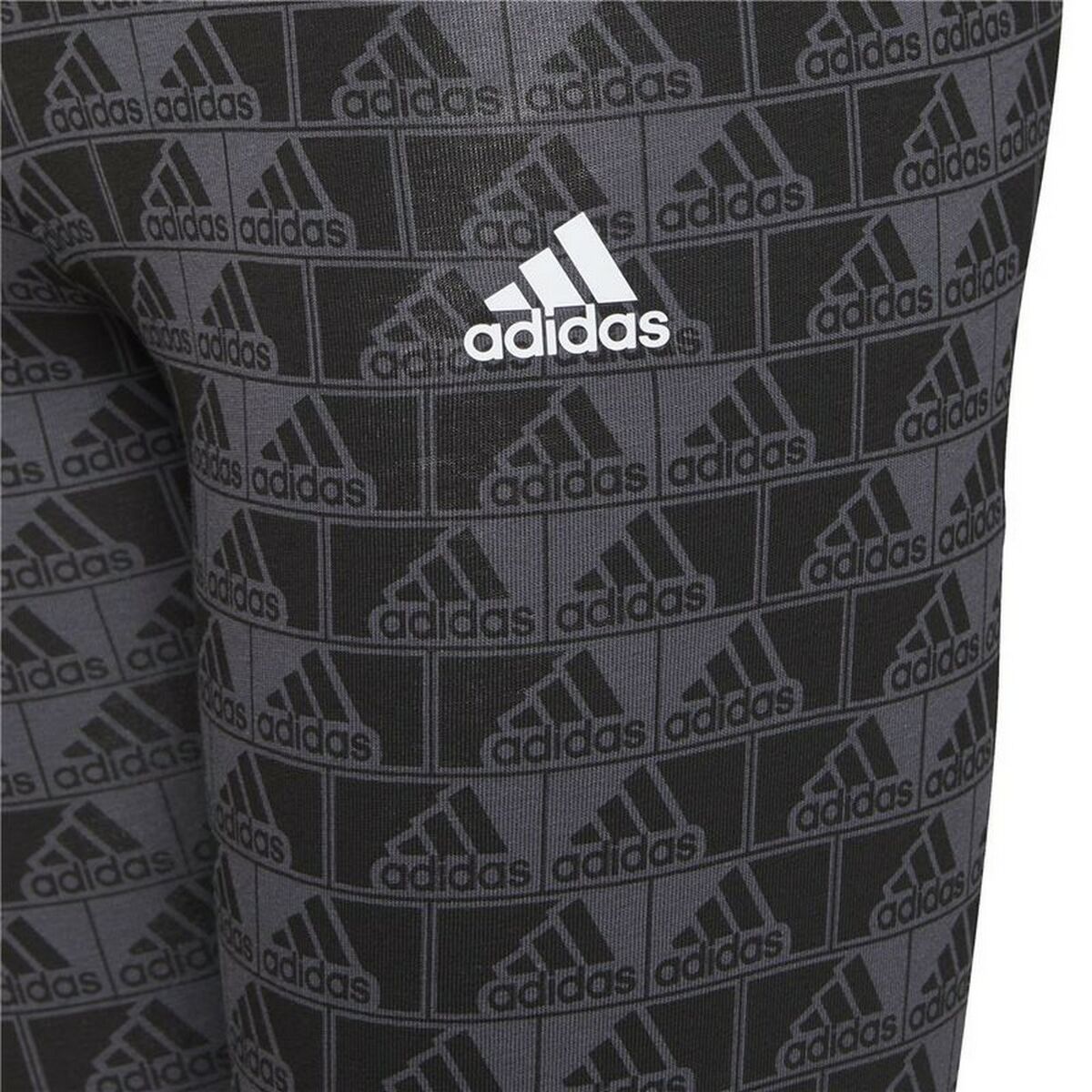 Sports Leggings Adidas Essentials Logo Grey
