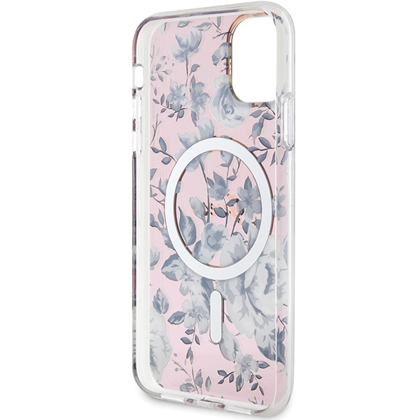 Guess GUHMN61HCFWSP Apple iPhone 11/XR pink hardcase Flower MagSafe