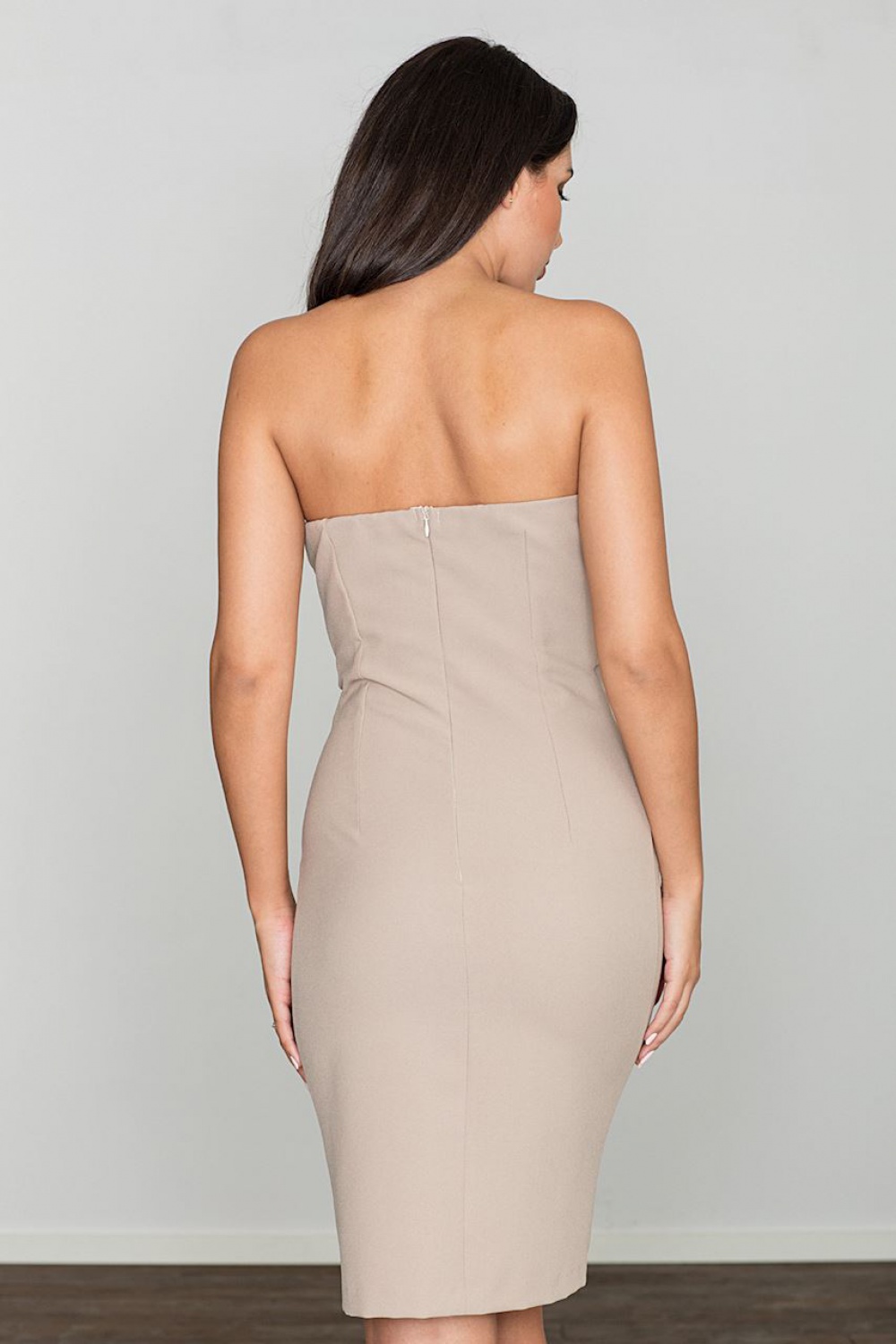 Sukienka Model M571 Beige - Figl Beżowy Damska