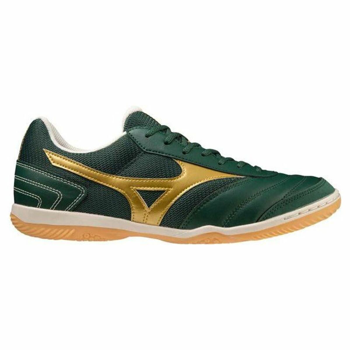 Adult's Indoor Football Shoes Mizuno Mrl Sala Club IN Green Golden Adult's Indoor Football Shoes Mizuno Mrl Sala Club IN Green Golden