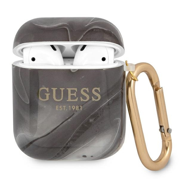 Guess GUA2UNMK Apple AirPods cover black Marble Collection