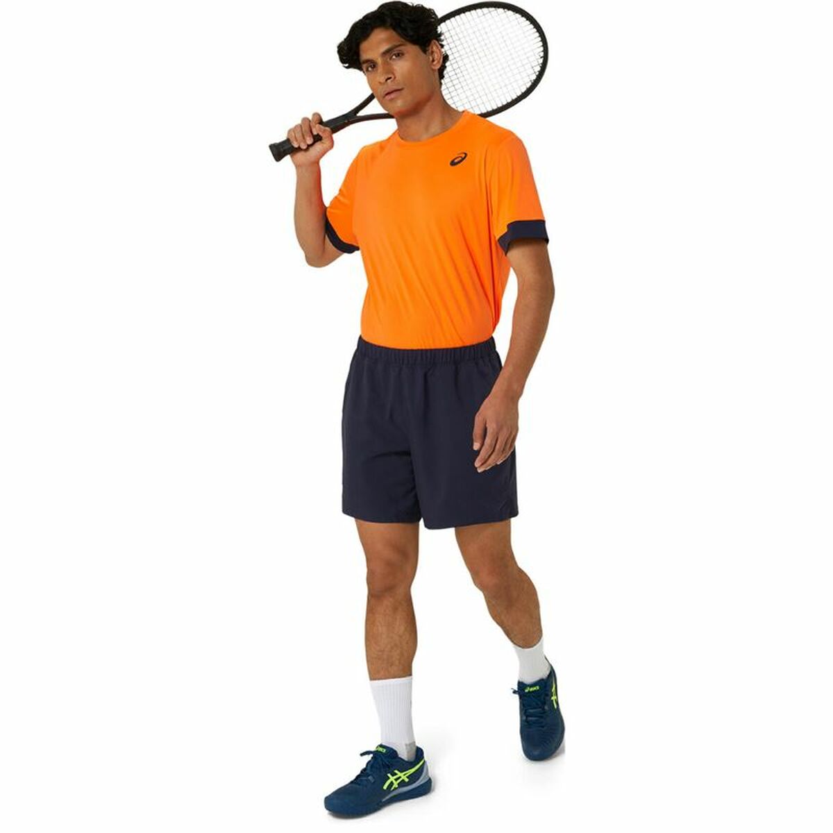 Short-sleeve Sports T-shirt Asics Court Ss Top Orange Tennis