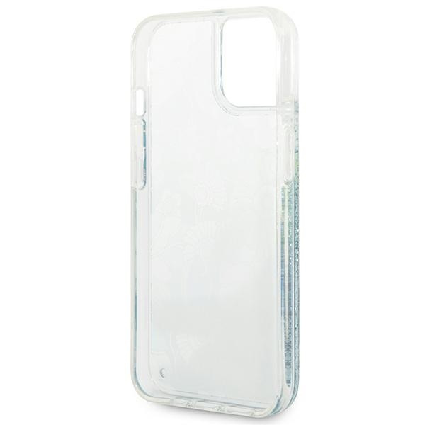 Guess GUHCP14MLFLSN Apple iPhone 14 Plus green hardcase Flower Liquid Glitter