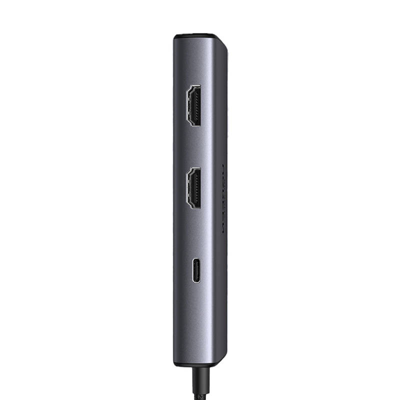 UGREEN CM498 6in1 adapter USB-C / 2x USB-A 3.0, USB-C 3.0, 2xHDMI, PD