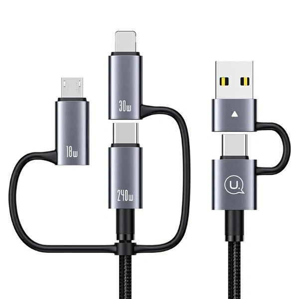 Kabel 6w1 USAMS Data Cable Digital Display Aluminium Alloy Fast charging 240W 1.2m