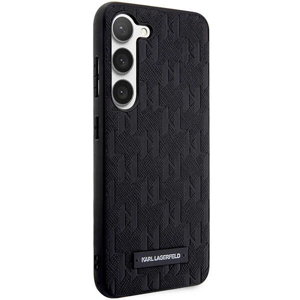 Karl Lagerfeld KLHCS23SSAKLHPK Samsung Galaxy S23 hardcase black Saffiano Mono Metal Logo