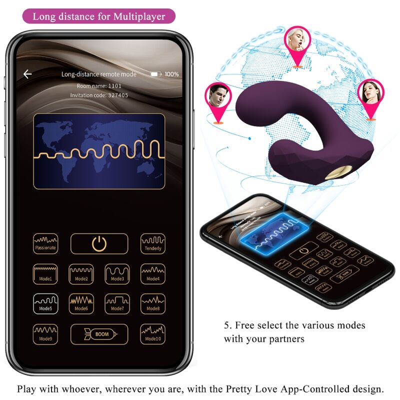 PRETTY LOVE - BILLY VIBRATION REMOTE CONTROL PURPLE - FREE APP PRETTY LOVE - BILLY VIBRATION REMOTE CONTROL PURPLE - FREE APP