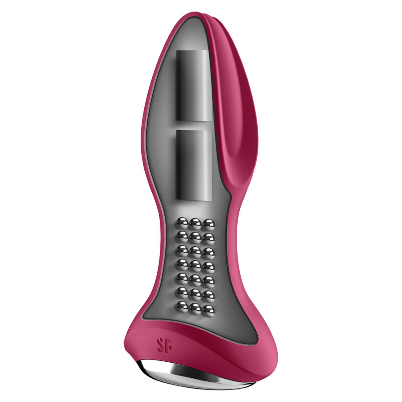 SATISFYER ROTATOR PLUG 2+ VIBRATING PLUG APP - RED