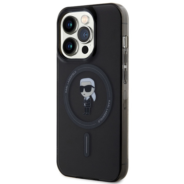 Karl Lagerfeld KLHMP14LHFCKNOK Apple iPhone 14 Pro hardcase IML Ikonik MagSafe black