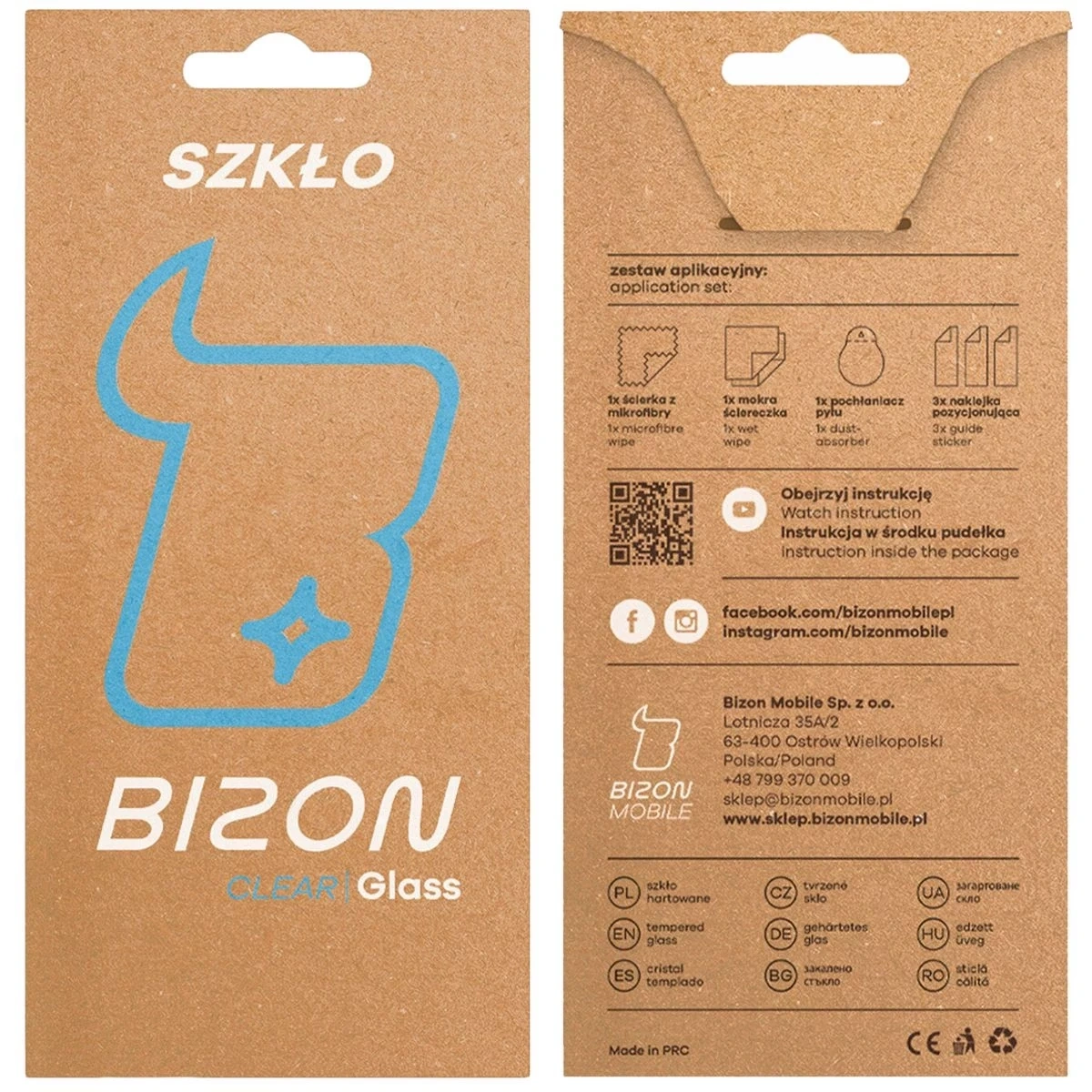 Szkło hartowane Bizon Glass Clear Duo do iPhone 12 / 12 Pro [2 PACK]