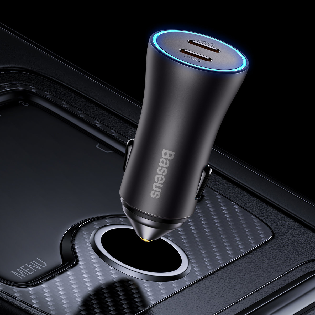 Baseus Golden Contactor Pro car charger 2x USB-C 40W gray