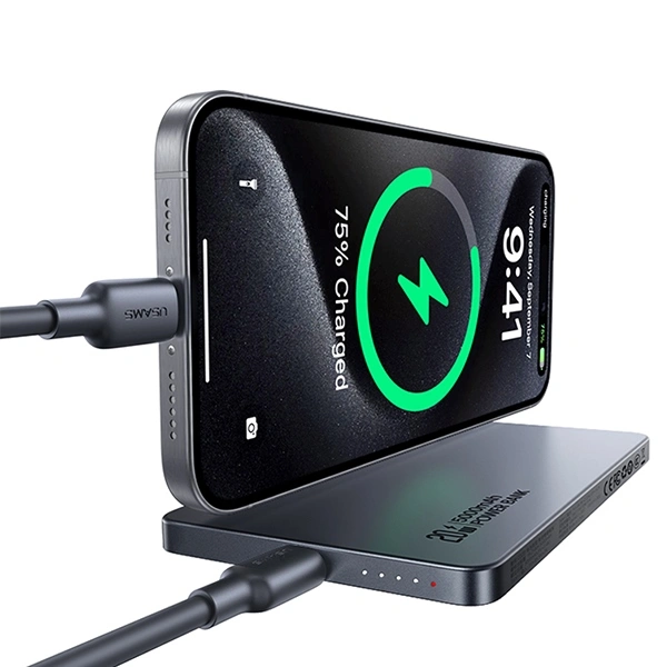 USAMS US-CD231 Power bank with wireless charging 5000mAh 20W PD Fast Charge white