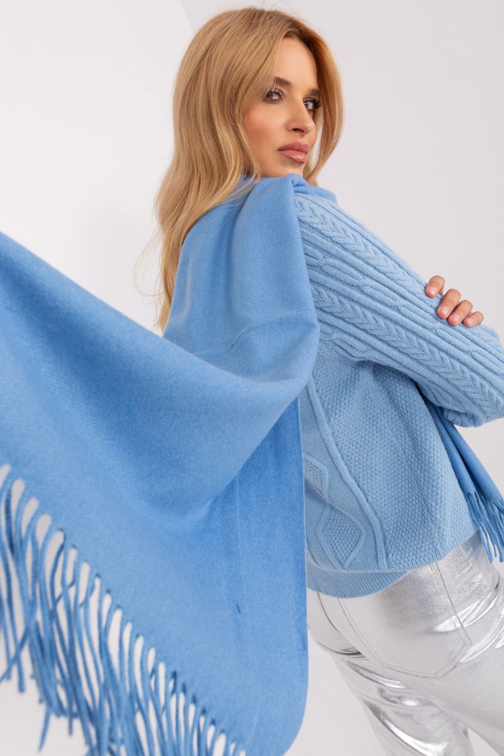  Shawl model 187615 AT  blue