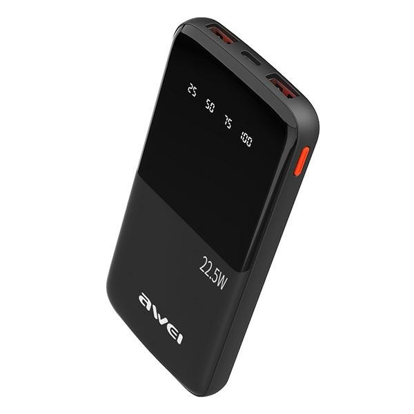 AWEI P10K powerbank 10000mAh 22.5W black