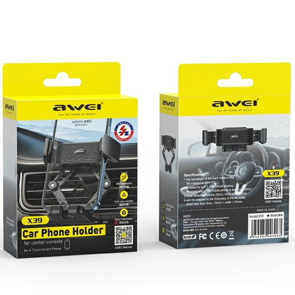 AWEI X39 Car Holder Mount Air Vent black