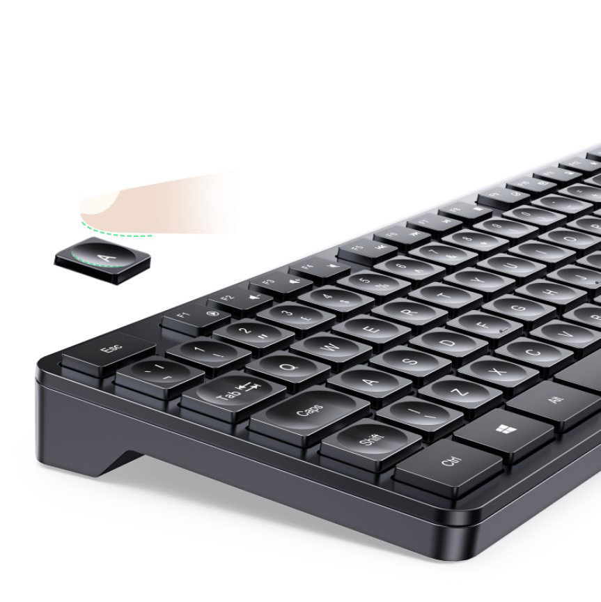 Wireless 2-in-1 set UGREEN MK006 mouse + keyboard 2.4GHz plug&play black