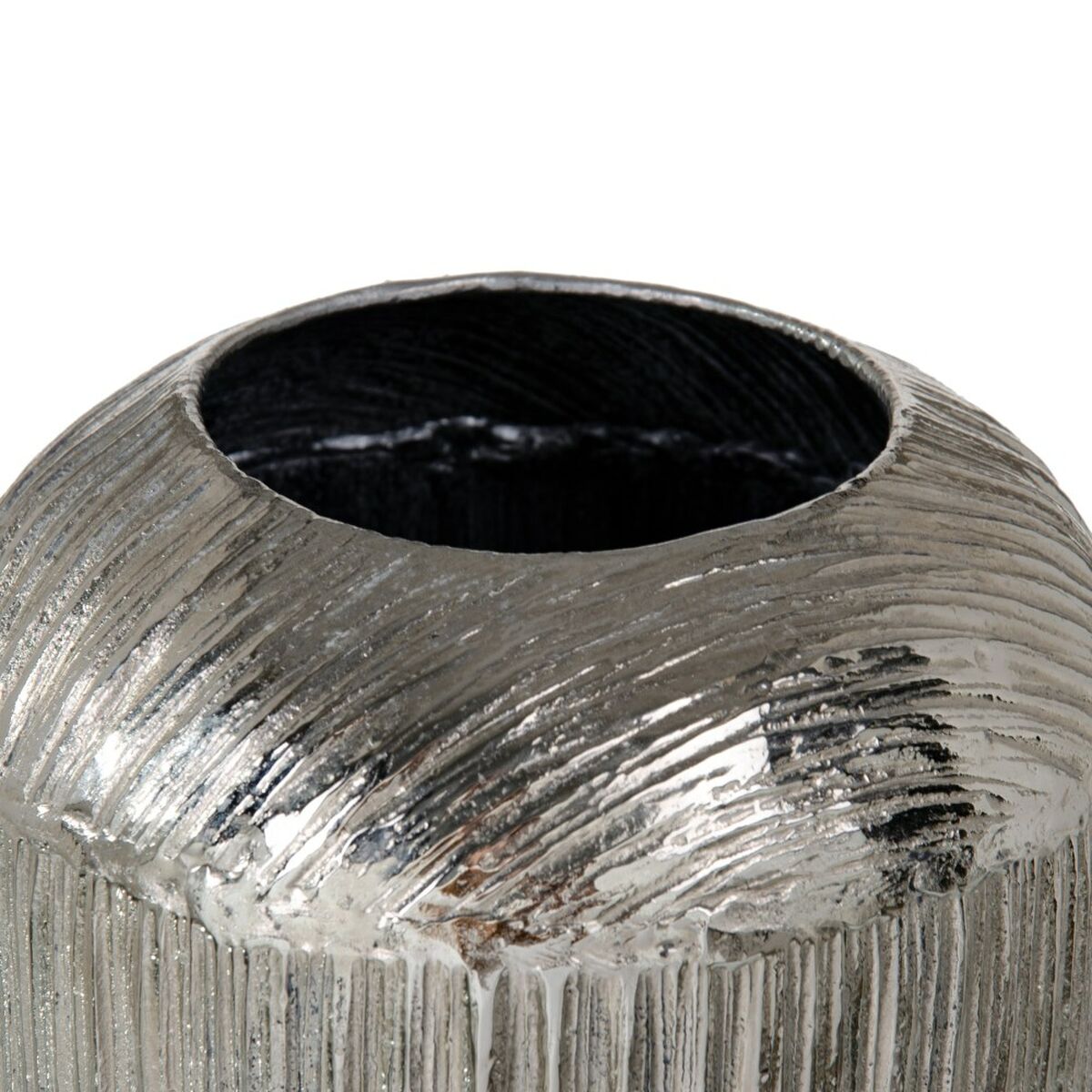 Vase 15 x 15 x 28 cm Silber Aluminium