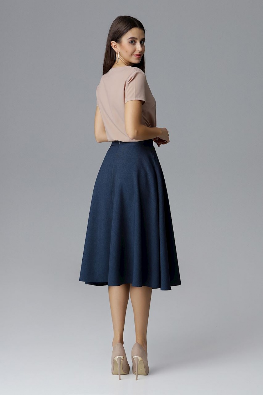  Skirt model 126036 Figl  navy blue