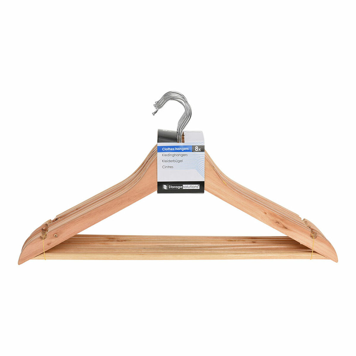 Set of Clothes Hangers Storage Solutions kh1000030 Wood (8 Units)