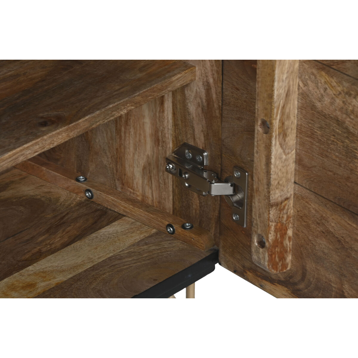 Nightstand Home ESPRIT Black Golden 50 x 40 x 50 cm