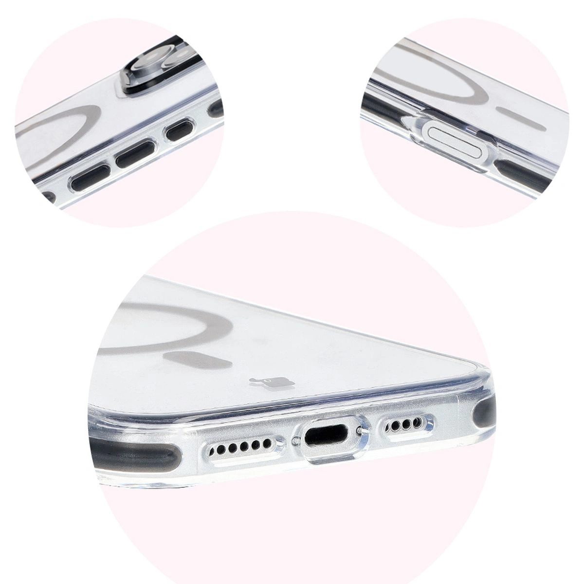 Bizon Case Marco Apple iPhone 16 Pro Max clear with black frame