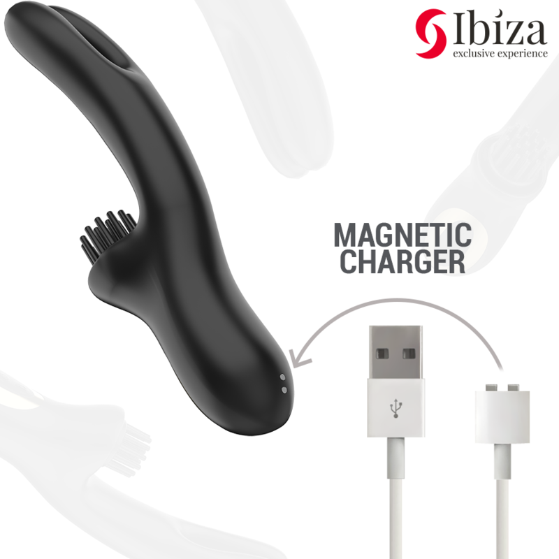 IBIZA - DOUBLE VIBRATOR PINCHING BLACK