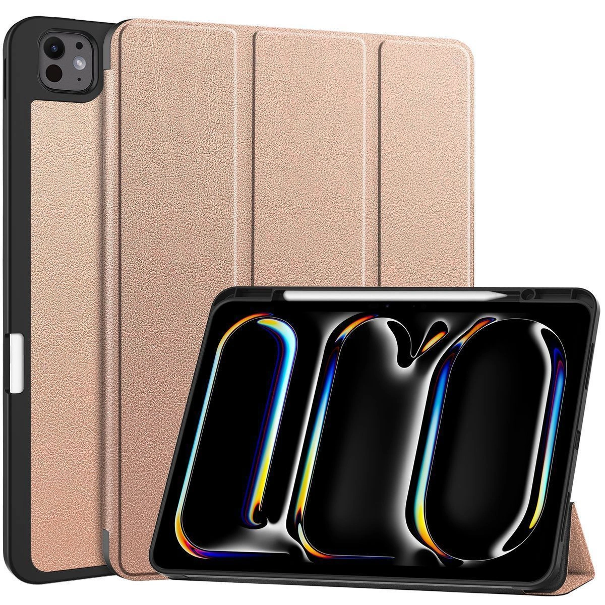 Bizon Case Tab Lizard Apple iPad Pro 13" 7 gen. 2024 rose gold