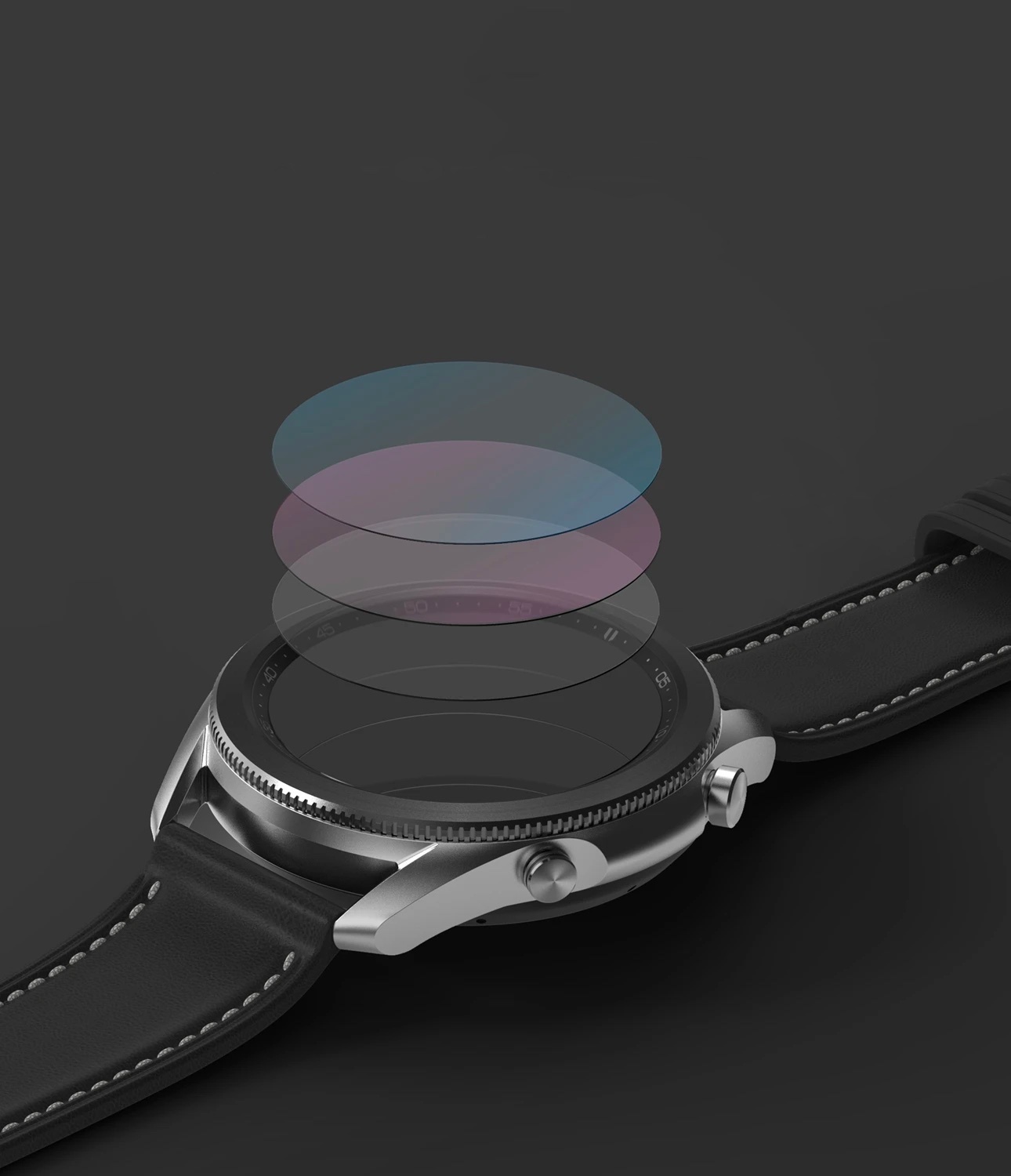 Ringke ID Glass Samsung Galaxy Watch 3 45mm [4 PACK]