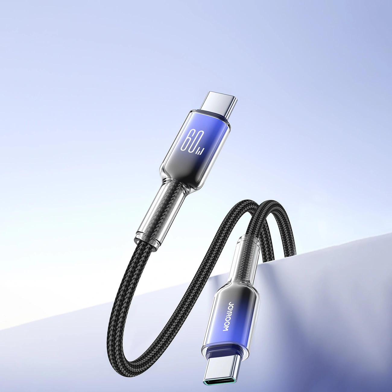 Joyroom S-A42 Crystal-Clear Series 60W USB-C / USB-C cable 1.2m black
