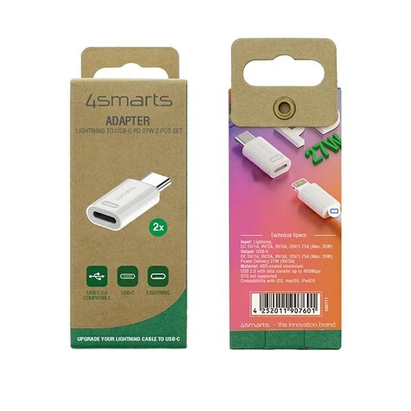 4smarts 27W USB-C / Lightning Adapter [2 PACK]