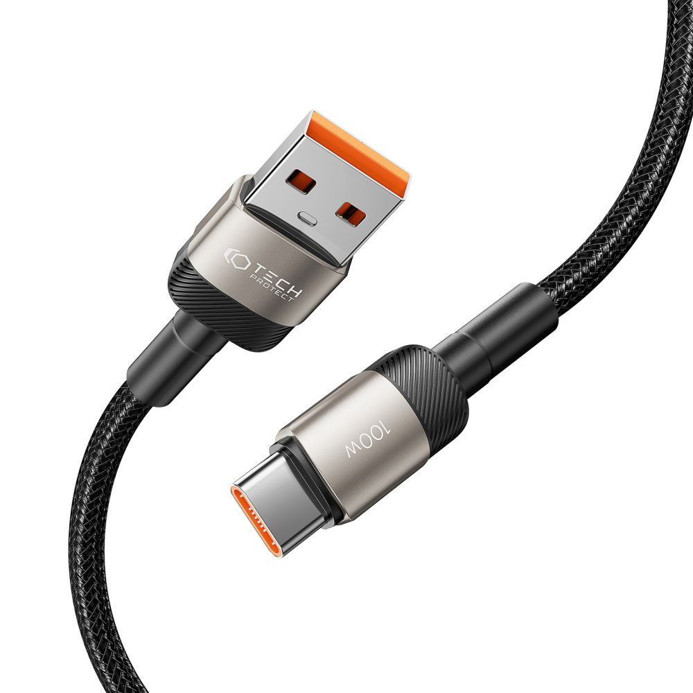 Tech-Protect Ultraboost Evo cable USB-A / USB-C 100W 5A 200cm Titanium