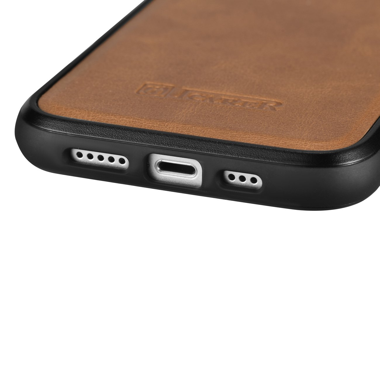 iCarer Leather Oil Wax MagSafe Apple iPhone 14 light brown