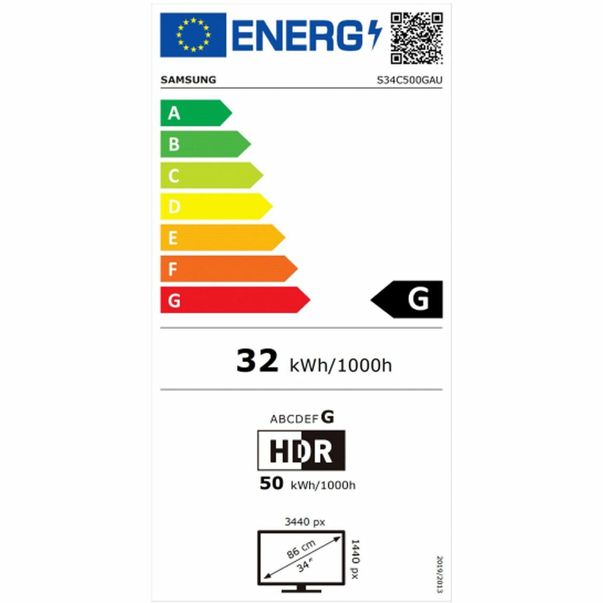 Monitor Samsung S5 S50GC 100 Hz 34" UWQHD LED HDR10 VA AMD FreeSync Flicker free