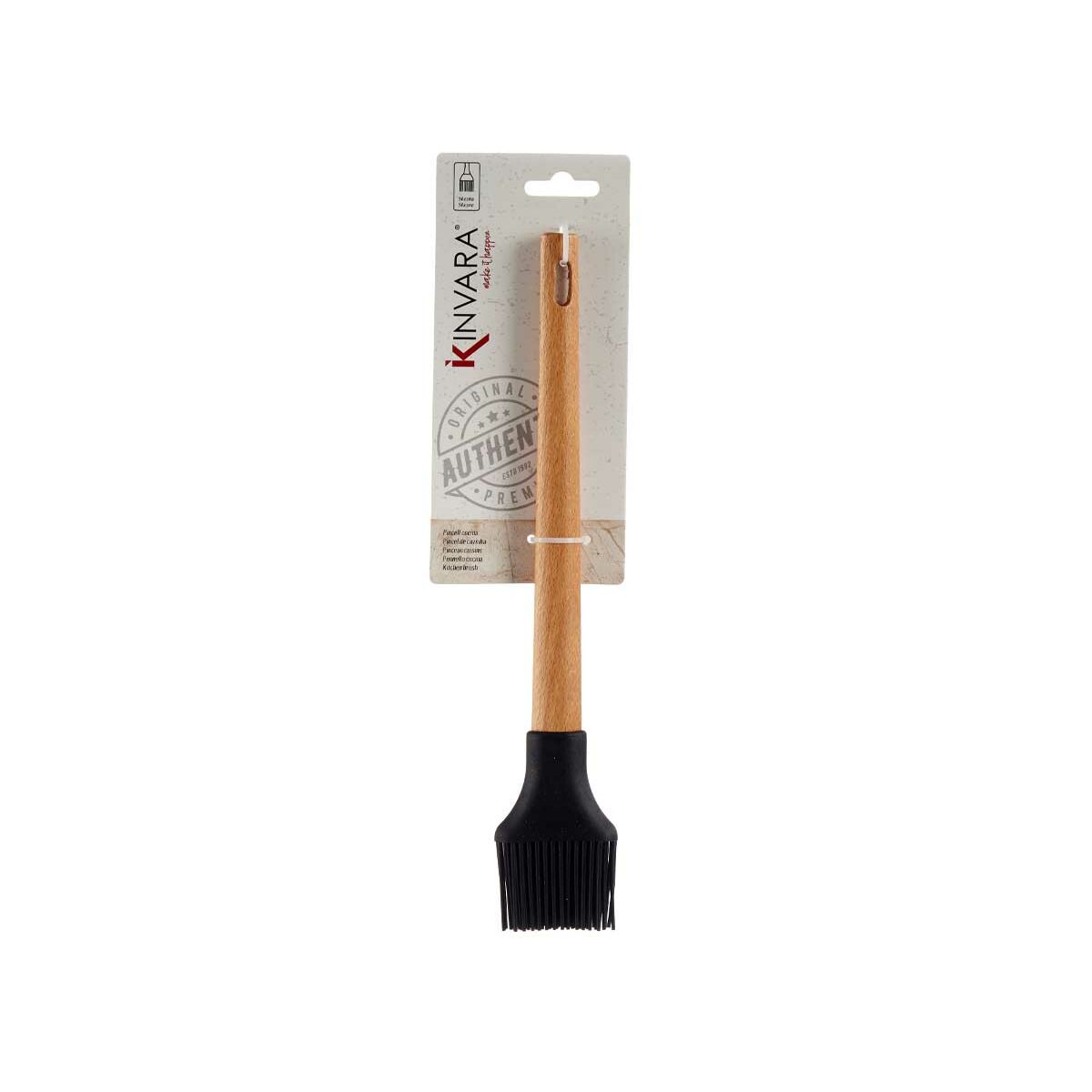 Silicone Pastry Brush Black beech wood 5 x 1,8 x 28 cm (48 Units)
