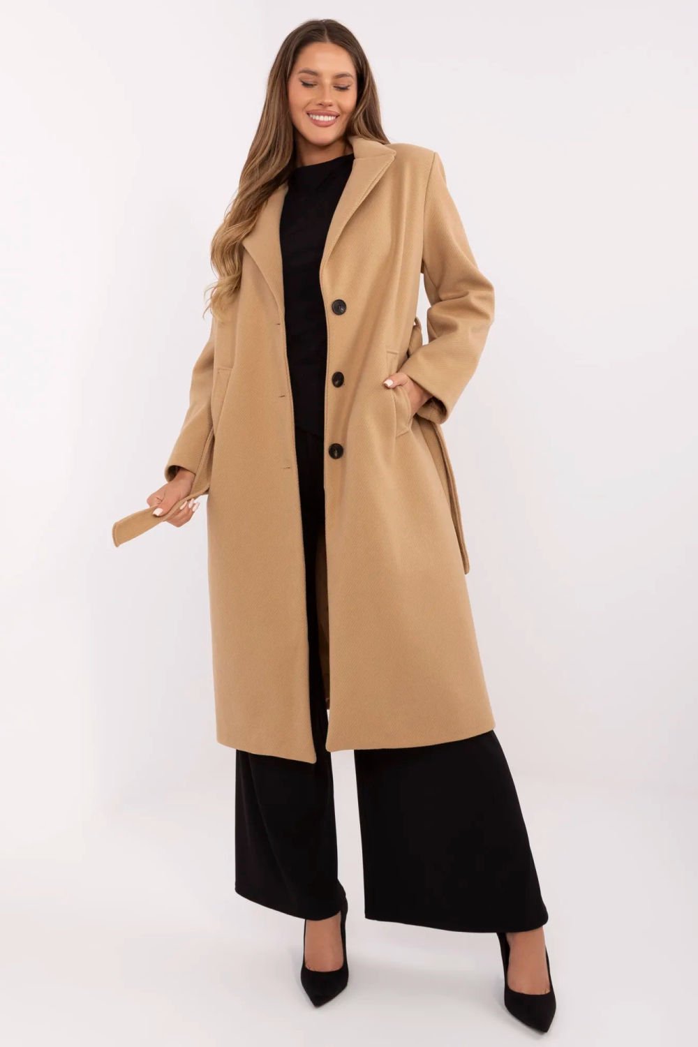  Coat model Italy Moda  brown