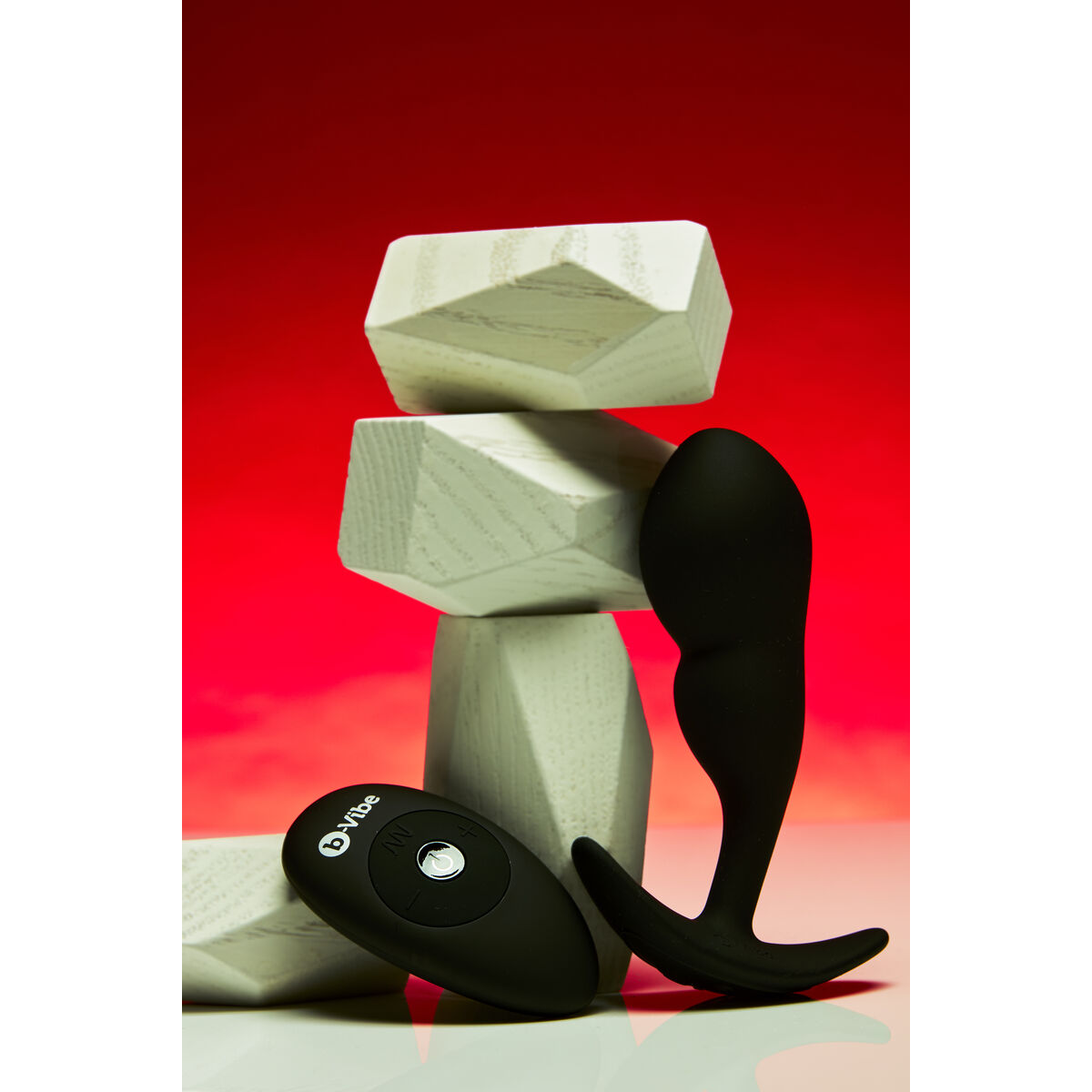 Remote control anal plug B-Vibe Black Remote control anal plug B-Vibe Black
