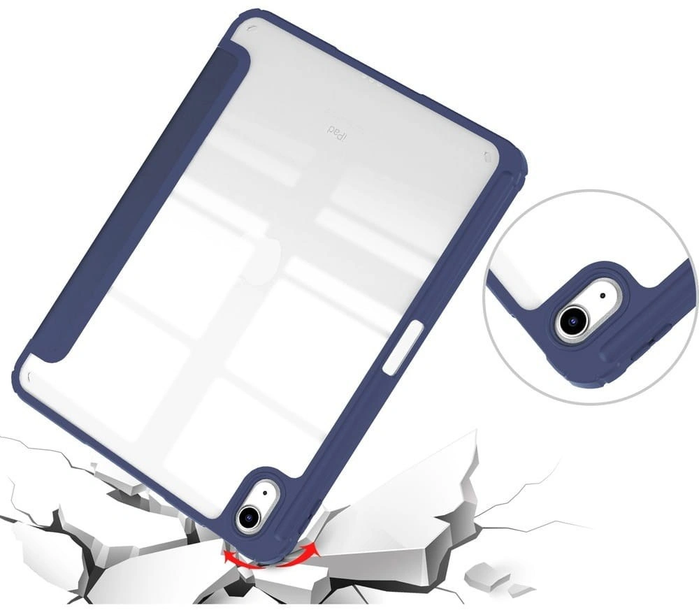 Bizon Case Tab Clear Matt Apple iPad 10 10.9 2022 navy blue