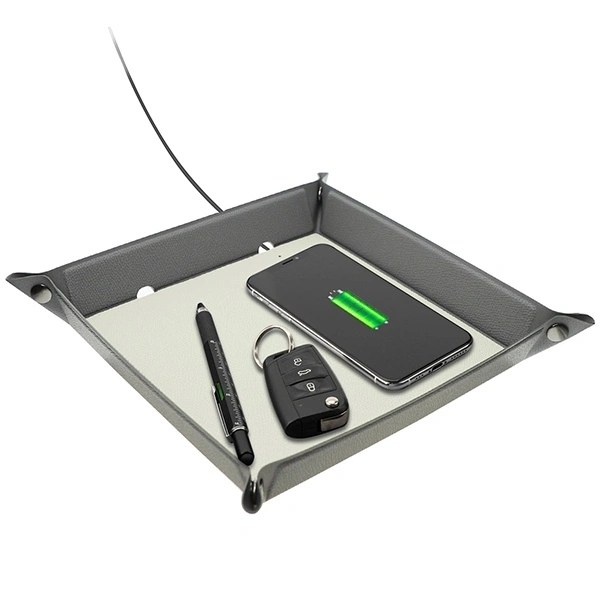 4smarts Organizer with inductive charger 15W grey cream/grey creme