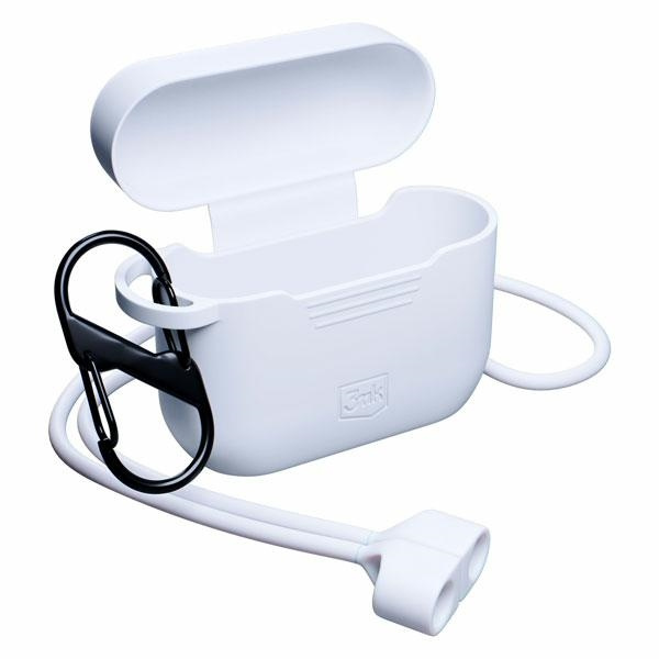 3MK Silicon Case Apple AirPods Pro + carabiner white