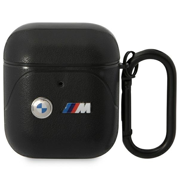 BMW BMA222PVTK Apple AirPods 2/1 black Leather Curved Line