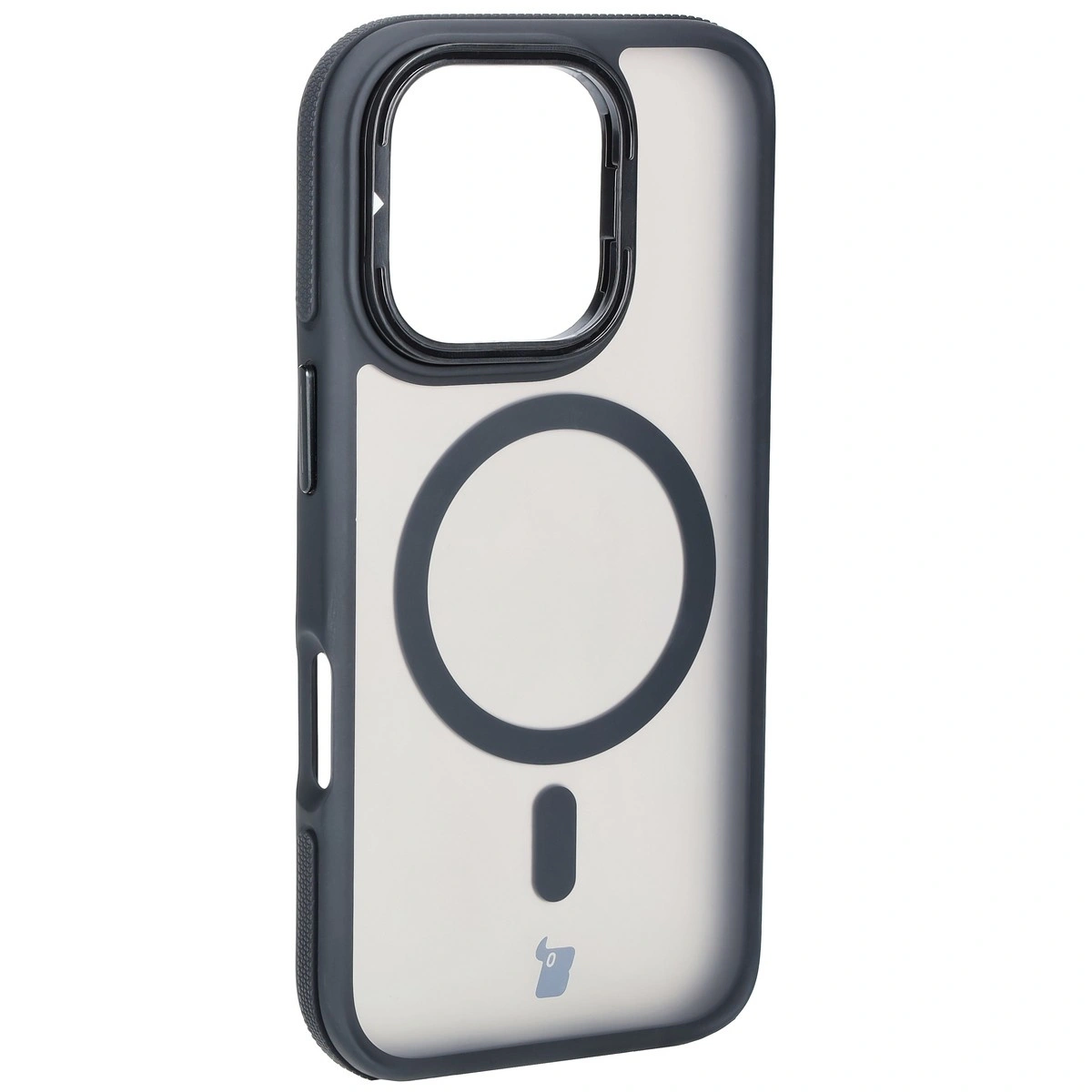 Bizon Case Eclipse Apple iPhone 16 Pro smoky with a black frame