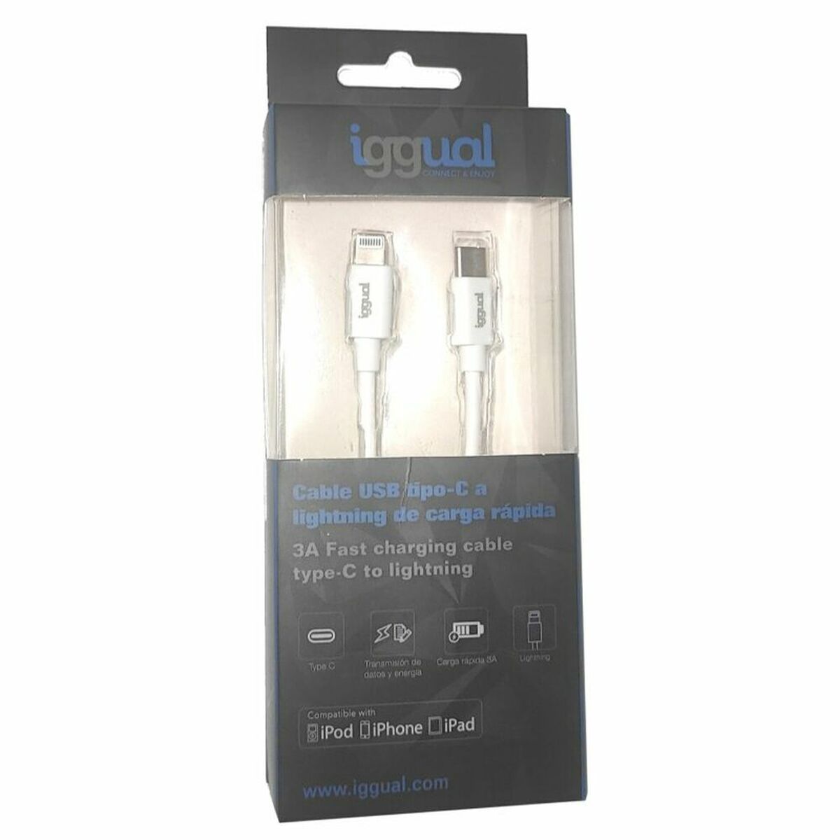 Kabel USB-C do Lightning iggual IGG317761