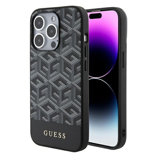 Guess GUHMP15XHGCFSEK Apple iPhone 15 Pro Max hardcase GCube Stripes MagSafe black
