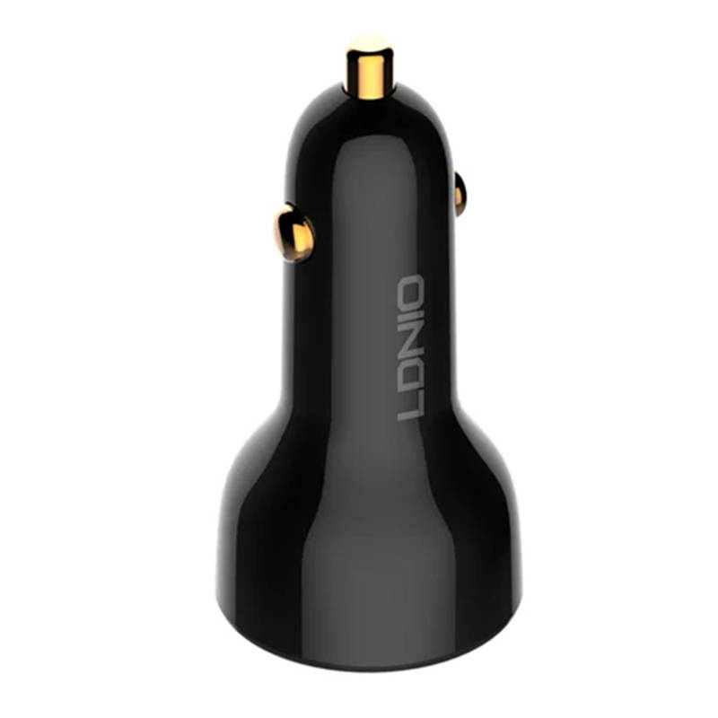 LDNIO C101 Car Charger, USB-A + USB-C, 100W + USB-C/USB-C Cable (black)