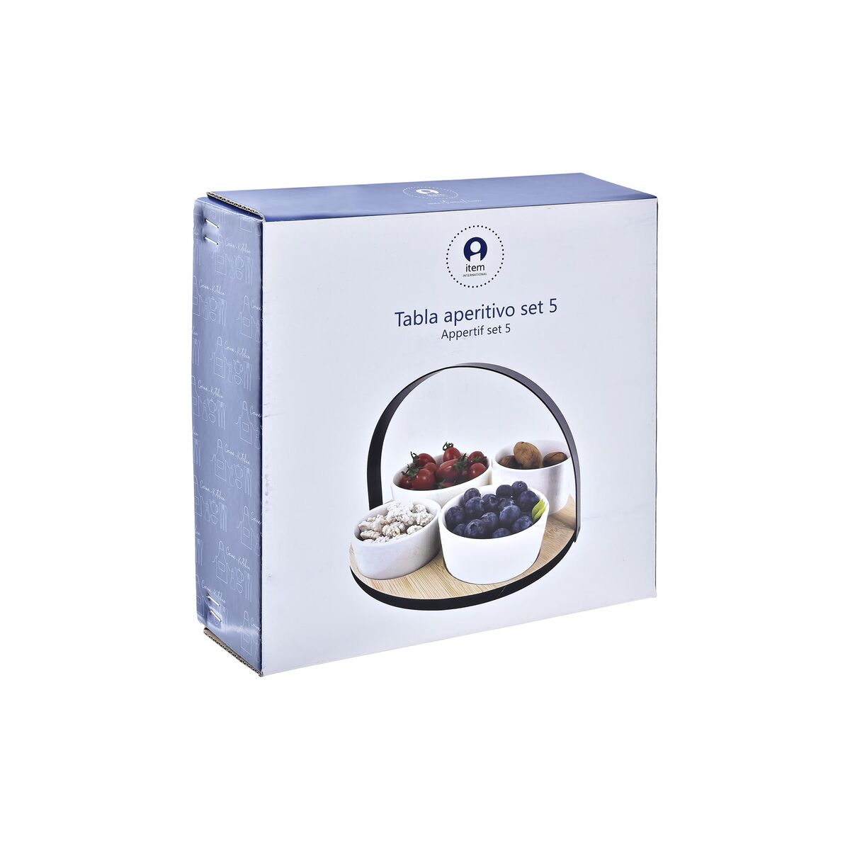 Appetizer Set DKD Home Decor 20 x 20 x 14 cm Metal Stoneware Loft