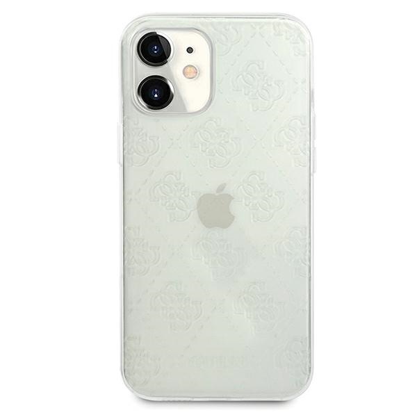 Guess GUHCP12S3D4GTR Apple iPhone 12 mini transparent hardcase 4G 3D Pattern Collection