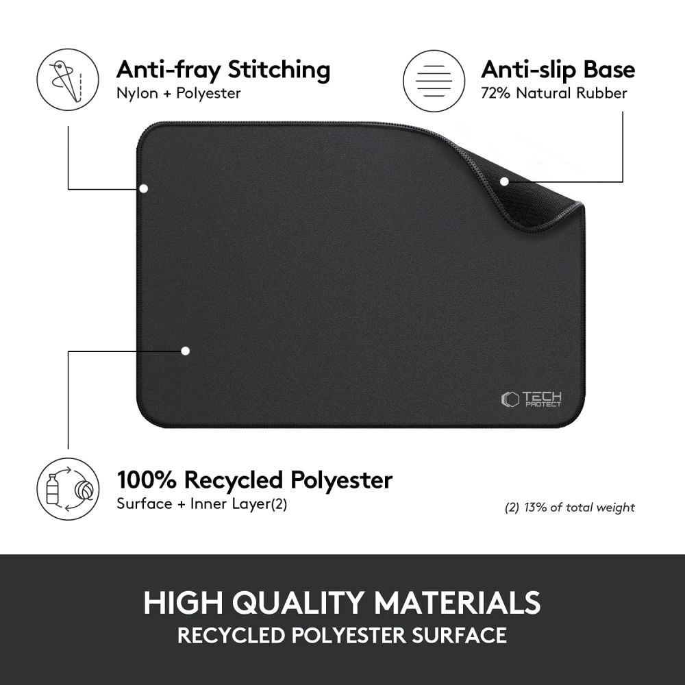Podkładka Tech-Protect A100 Mouse Pad 35x25cm Black