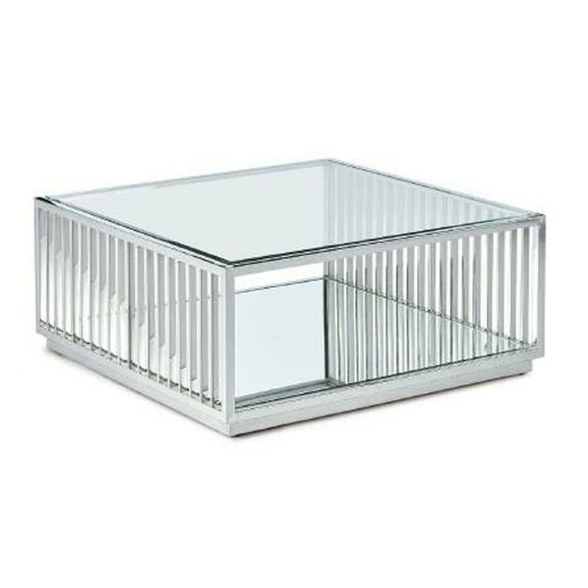 Table DKD Home Decor Mirror Steel (100 x 100 x 45 cm)