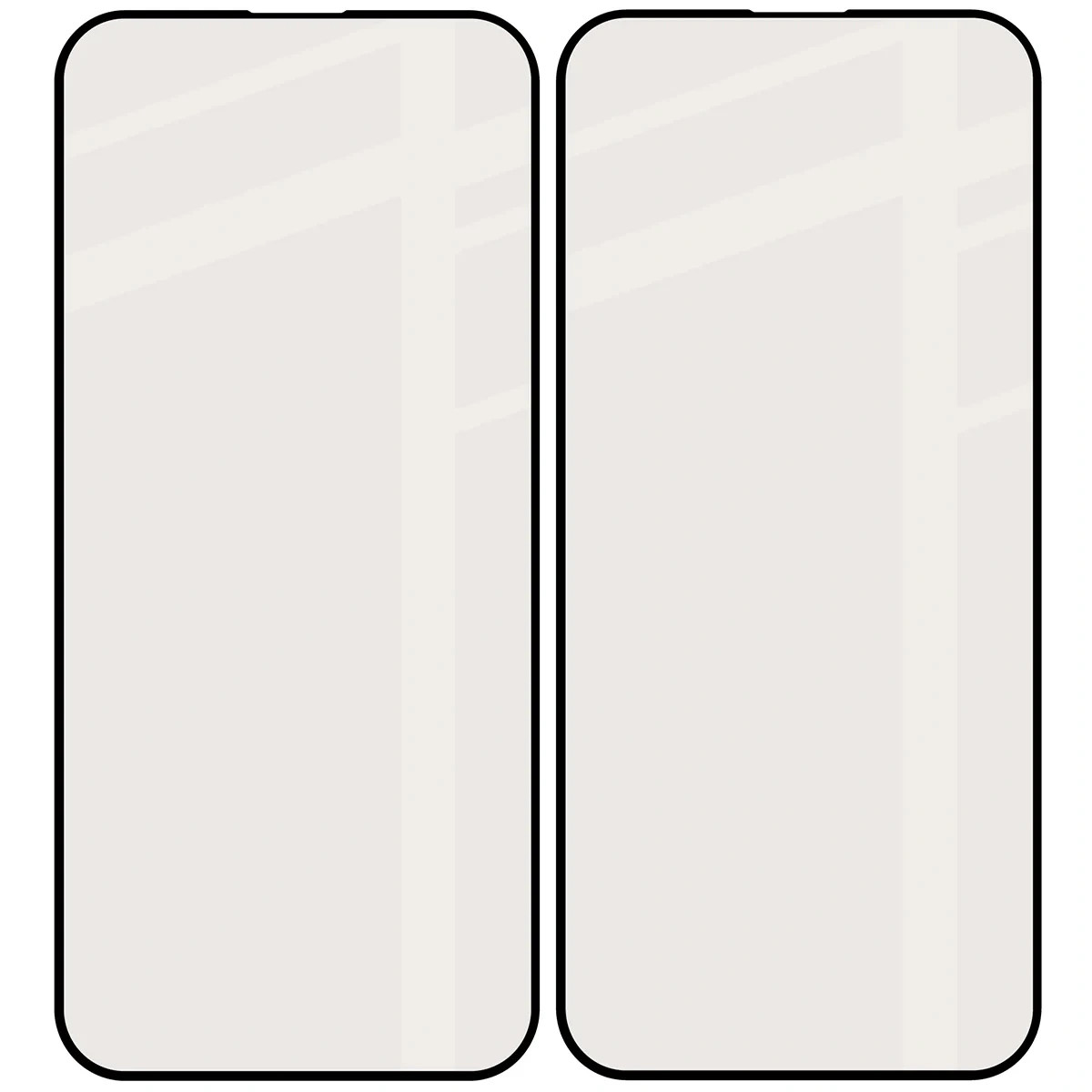 Matowe szkło hartowane Bizon Glass Matte Duo do Apple iPhone 16 Pro Max, czarna ramka [2 PACK]